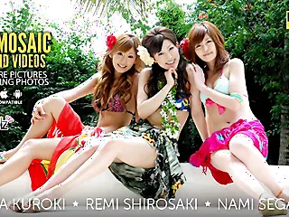 Rena Kuroki, Remi Shirosaki Everywhere an combining for Nami Segawa On touching Fucky-fucky - Avidolz